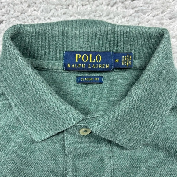 Polo Ralph Lauren Shirt Mens Medium Slub Knit Blue Pony Preppy Business Casual - Picture 2 of 4